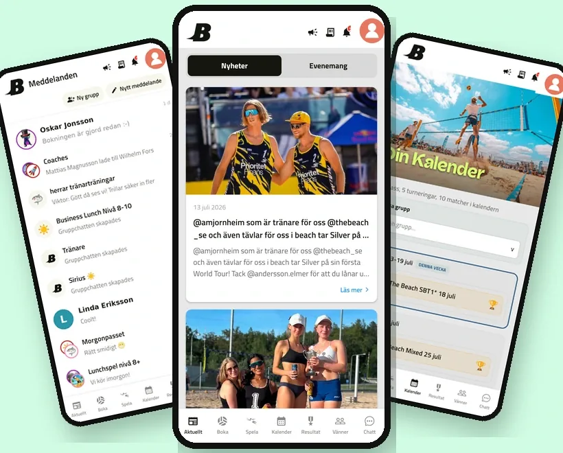 The Beach-appen — nyheter, resultat och evenemang